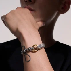 Women John Hardy Chains^Naga Bracelet, Gold, Sterling Silver, 6Mm