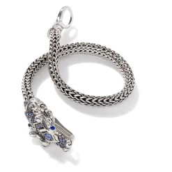 Men John Hardy Chains^Naga Bracelet, Sterling Silver, Pave, 5Mm