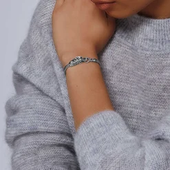 Men John Hardy Chains^Naga Bracelet, Sterling Silver, Pave, 5Mm