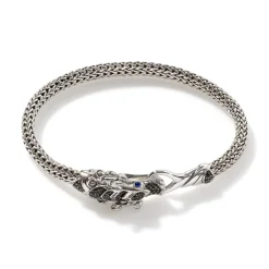 Men John Hardy Chains^Naga Bracelet, Sterling Silver, Pave, 5Mm