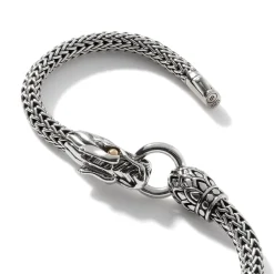 Men John Hardy Chains^Naga Bracelet, Sterling Silver, Gold, 5Mm