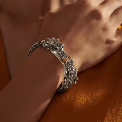 Men John Hardy Chains^Naga Bracelet, Sterling Silver, Gold, 10.5Mm