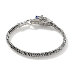 Men John Hardy Chains^Naga Bracelet, Sterling Silver, Pave, 5Mm