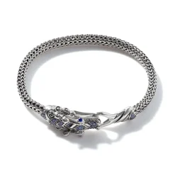 Men John Hardy Chains^Naga Bracelet, Sterling Silver, Pave, 5Mm