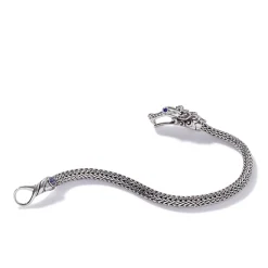 Men John Hardy Chains^Naga Bracelet, Sterling Silver, Pave, 5Mm