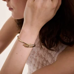 Women John Hardy Bangles & Cuffs^Naga Cuff, Gold, Diamonds, Slim