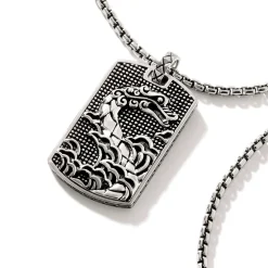 Men John Hardy Tags & Pendants^Naga Dog Tag Necklace, Sterling Silver