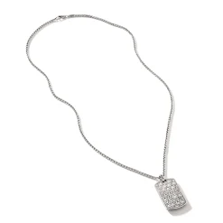 Men John Hardy Tags & Pendants^Naga Dog Tag Necklace, Sterling Silver