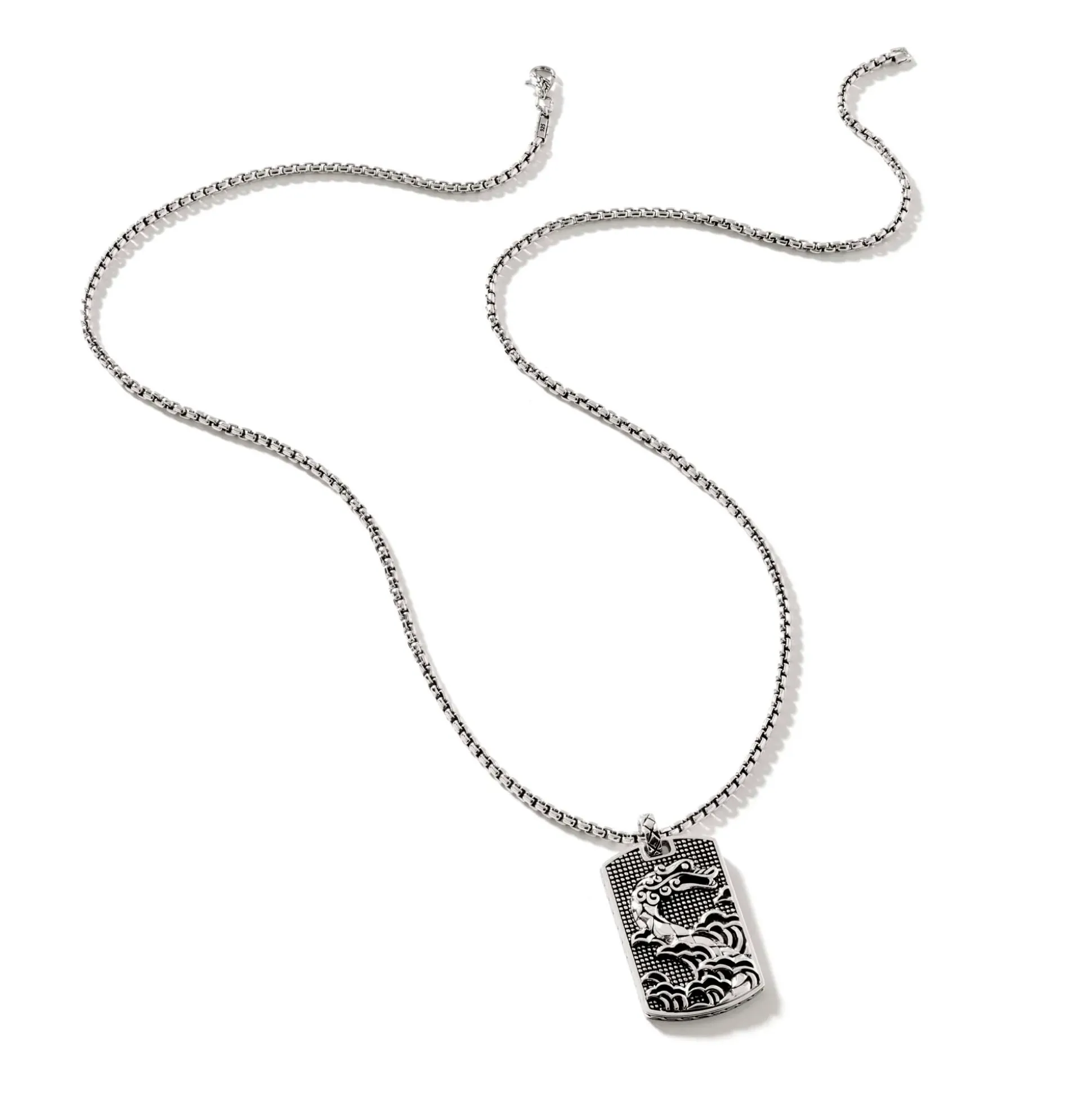 Men John Hardy Tags & Pendants^Naga Dog Tag Necklace, Sterling Silver