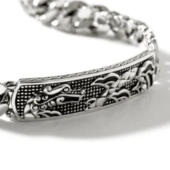 Men John Hardy Chains^Naga Id Bracelet, Sterling Silver