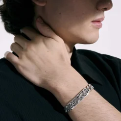Men John Hardy Chains^Naga Id Bracelet, Sterling Silver