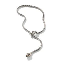 Women John Hardy Statement^Naga Lariat, Sterling Silver, Gold, 5Mm