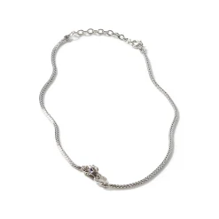 Women John Hardy Layering^Naga Necklace, Silver, Diamonds, 2.5Mm