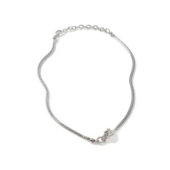 Women John Hardy Layering^Naga Necklace, Silver, Diamonds, 2.5Mm