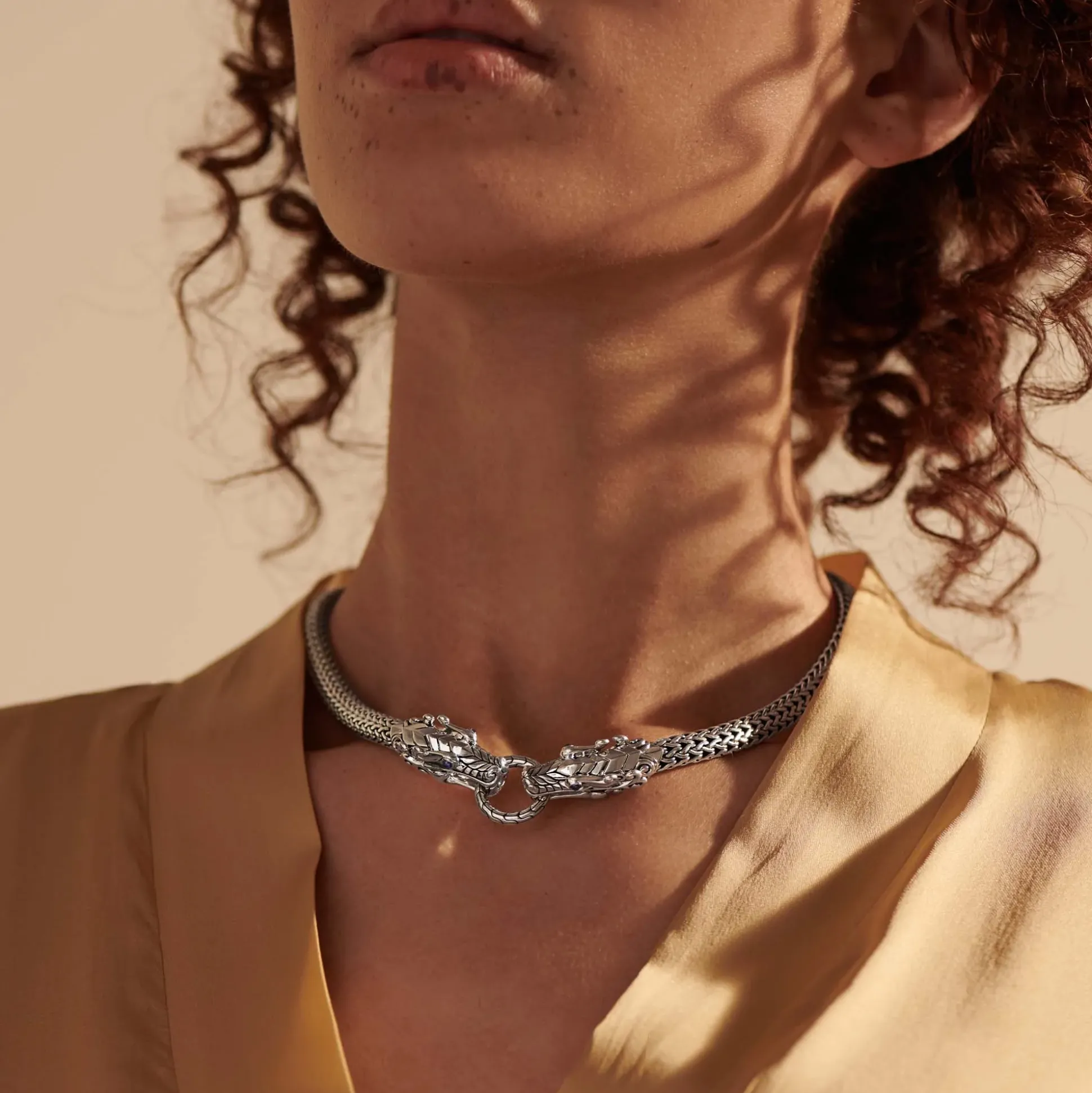 Women John Hardy Statement^Naga Necklace, Sterling Silver, 7.5Mm