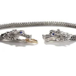 Women John Hardy Statement^Naga Necklace, Sterling Silver, Gold, 10.5Mm