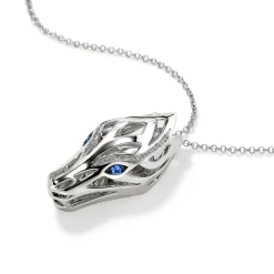 Men John Hardy Tags & Pendants^Naga Pendant Necklace, Silver, Diamonds