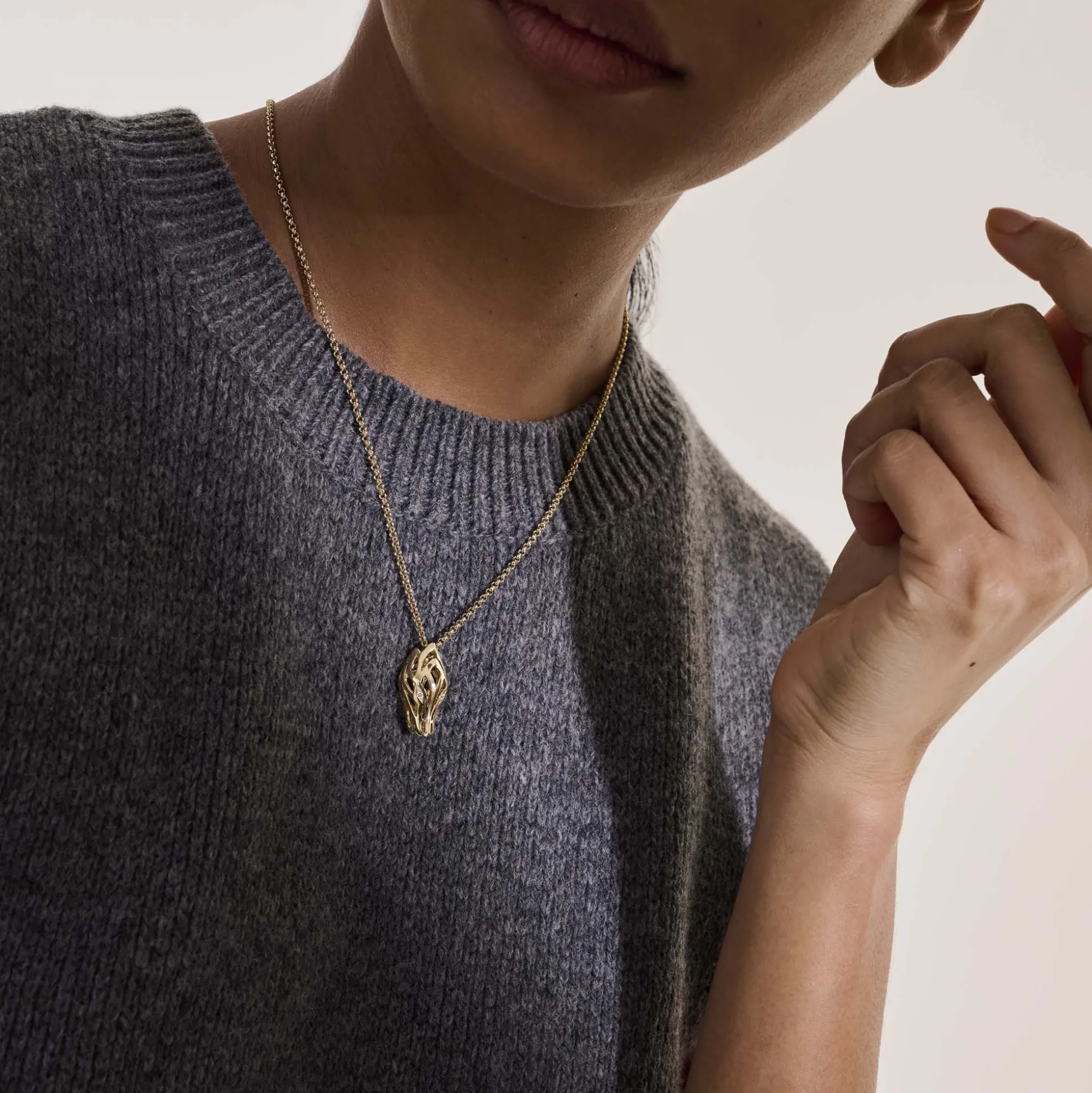 Men John Hardy Tags & Pendants^Naga Pendant Necklace, Sterling Silver