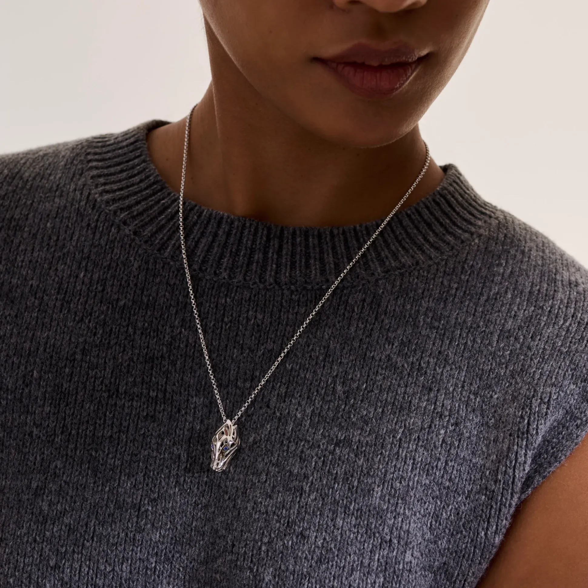 Men John Hardy Tags & Pendants^Naga Pendant Necklace, Sterling Silver