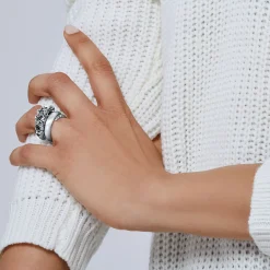 Women John Hardy Statement^Naga Ring, Sterling Silver, Pave