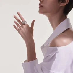 Women John Hardy Statement^Naga Ring, Sterling Silver, Diamonds, Pearl