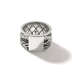 Men John Hardy Bands^Naga Ring, Sterling Silver