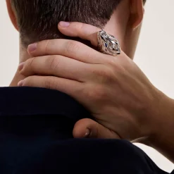 Women John Hardy Statement^Naga Ring, Sterling Silver, Diamonds