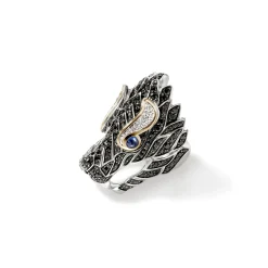 Women John Hardy Statement^Naga Saddle Ring, Gold, Silver, Diamonds
