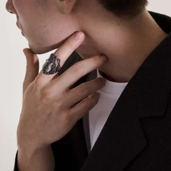 Women John Hardy Statement^Naga Saddle Ring, Gold, Silver, Diamonds