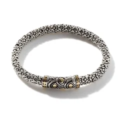Women John Hardy Chains^Naga Scale Bracelet, Gold, Sterling Silver