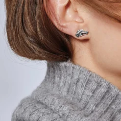 Men John Hardy Studs^Naga Stud Earring, Sterling Silver