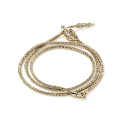Women John Hardy Chains^Naga Wrap, Gold, Diamonds, 2.5Mm