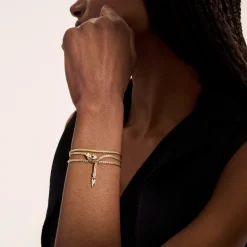 Women John Hardy Chains^Naga Wrap, Gold, Diamonds, 2.5Mm