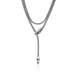 Women John Hardy Statement^Naga Y Necklace, Sterling Silver, 4.4Mm