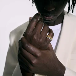 Women John Hardy Bands^Palu Crossover Ring, Gold, Diamonds