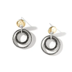 Women John Hardy Statement^Palu Drop Earring, Silver, Gold, Pave