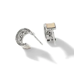 Women John Hardy Statement^Palu J Hoop Earring, Sterling Silver, Gold