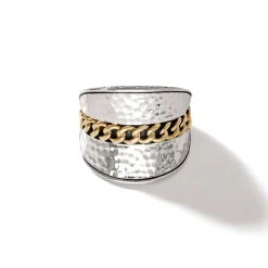 Women John Hardy Statement^Palu Saddle Ring, Sterling Silver, Gold