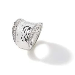 Women John Hardy Statement^Palu Saddle Ring, Sterling Silver, Diamonds
