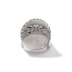 Women John Hardy Statement^Palu Saddle Ring, Sterling Silver, Diamonds