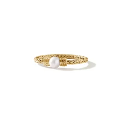 Women John Hardy Soft^Pearl Chain Band Ring, Gold