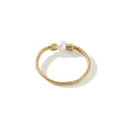 Women John Hardy Soft^Pearl Chain Band Ring, Gold