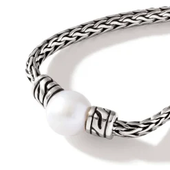 Women John Hardy Soft^Pearl Chain Band Ring, Sterling Silver