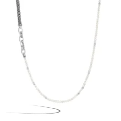 Men John Hardy Beads^Pearl Chain Convertible Wrap, Sterling Silver