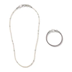 Men John Hardy Beads^Pearl Chain Convertible Wrap, Sterling Silver