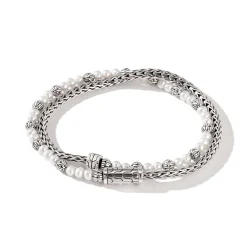 Men John Hardy Chains^Pearl Chain Double Wrap, Sterling Silver