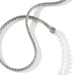 Women John Hardy Layering^Pearl Chain Necklace, Sterling Silver, Slim