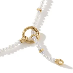 Women John Hardy Layering^Pearl Keyring Necklace, Gold