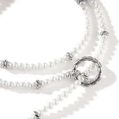 Women John Hardy Layering^Pearl Keyring Necklace, Gold