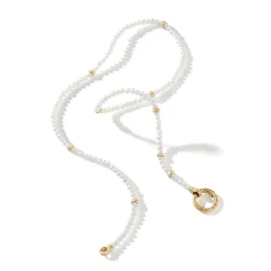 Women John Hardy Layering^Pearl Keyring Necklace, Gold